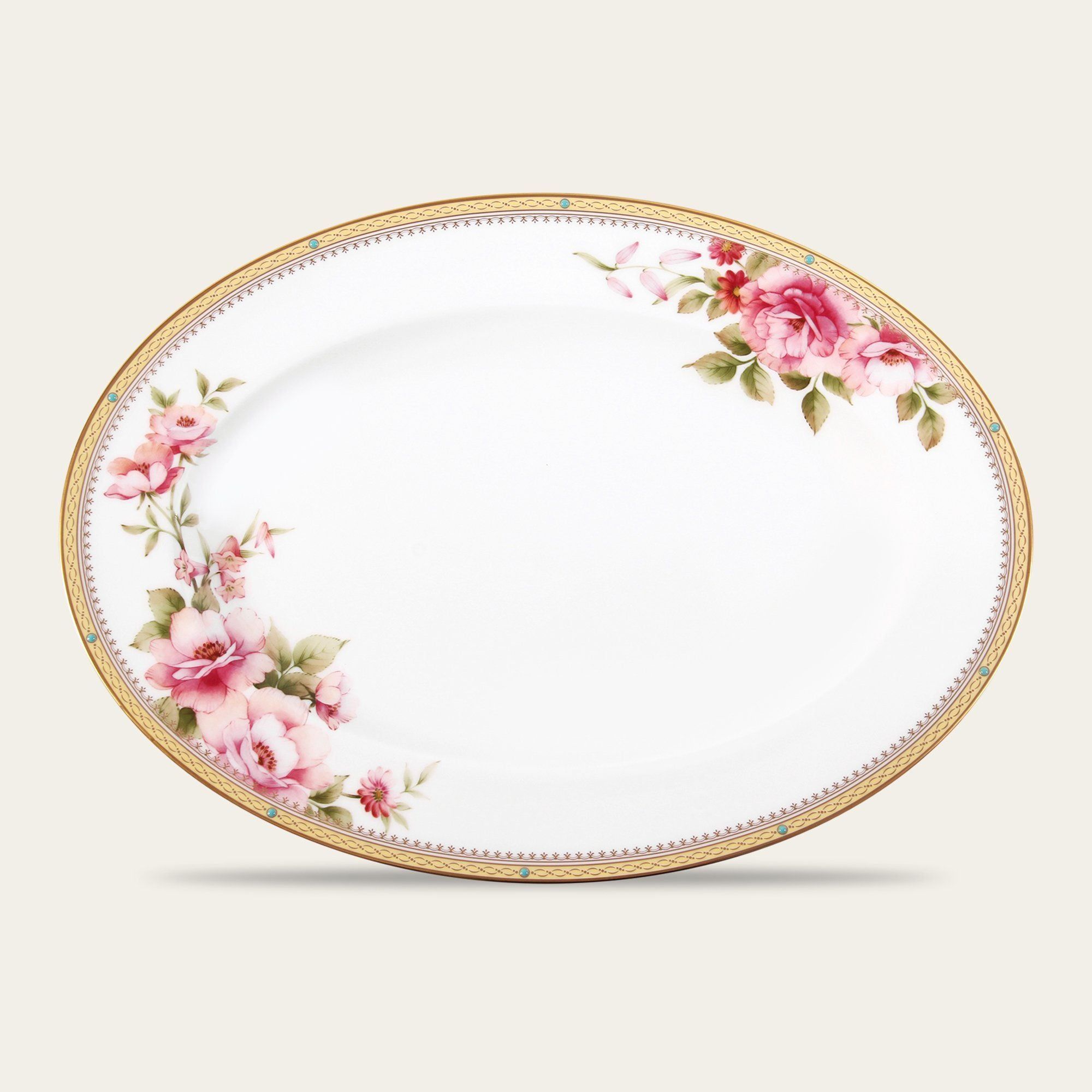 Đĩa Oval cỡ nhỏ (SM) dài 31,2cm sứ xương | Noritake Hertford 4861L - 97245