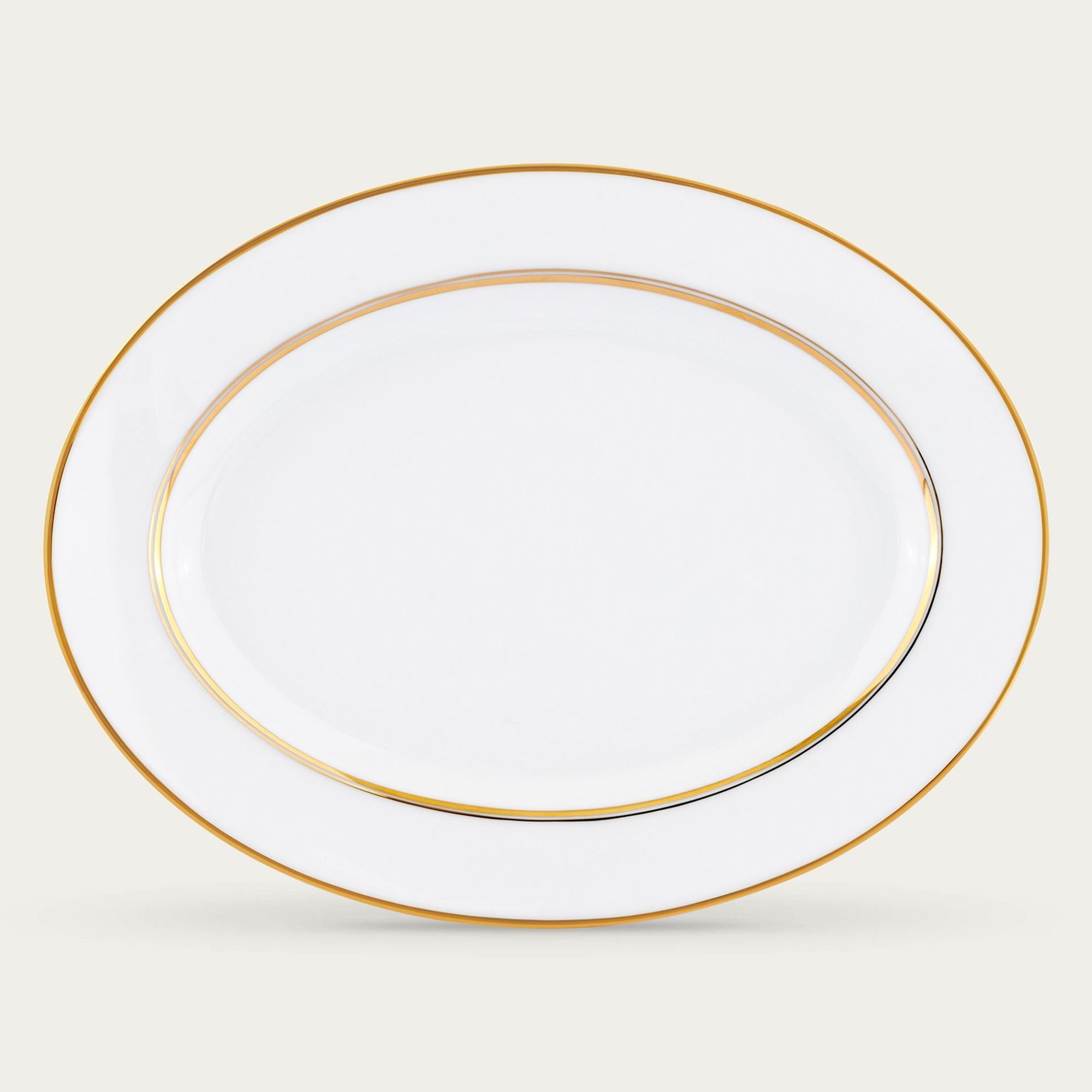 Đĩa Oval cỡ vừa (MD) dài 34,5cm sứ trắng | Noritake Gloria L553L - 91344