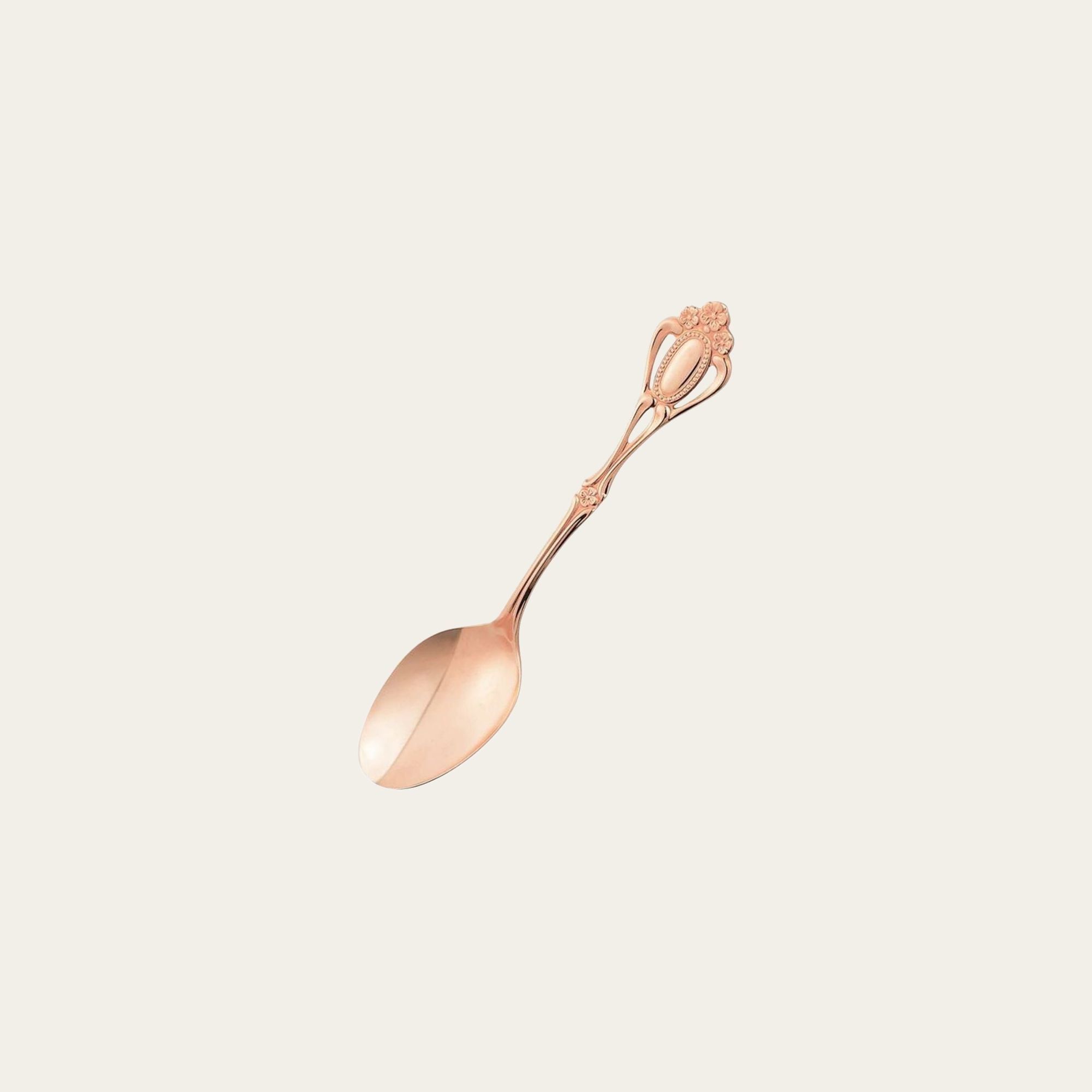 Thìa trà mạ vàng hồng dài 13,2cm | Noritake Christine Rose Gold 71PG - 12Y