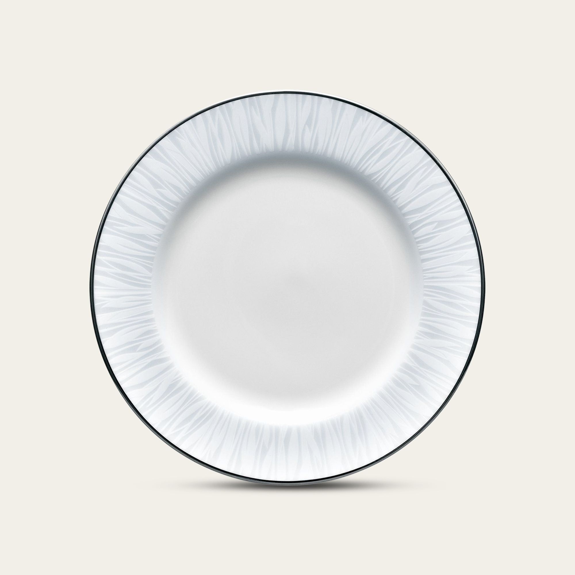 Đĩa tròn cỡ vừa đường kính 21cm sứ trắng | Noritake Glacier Platinum 1702L - 91011