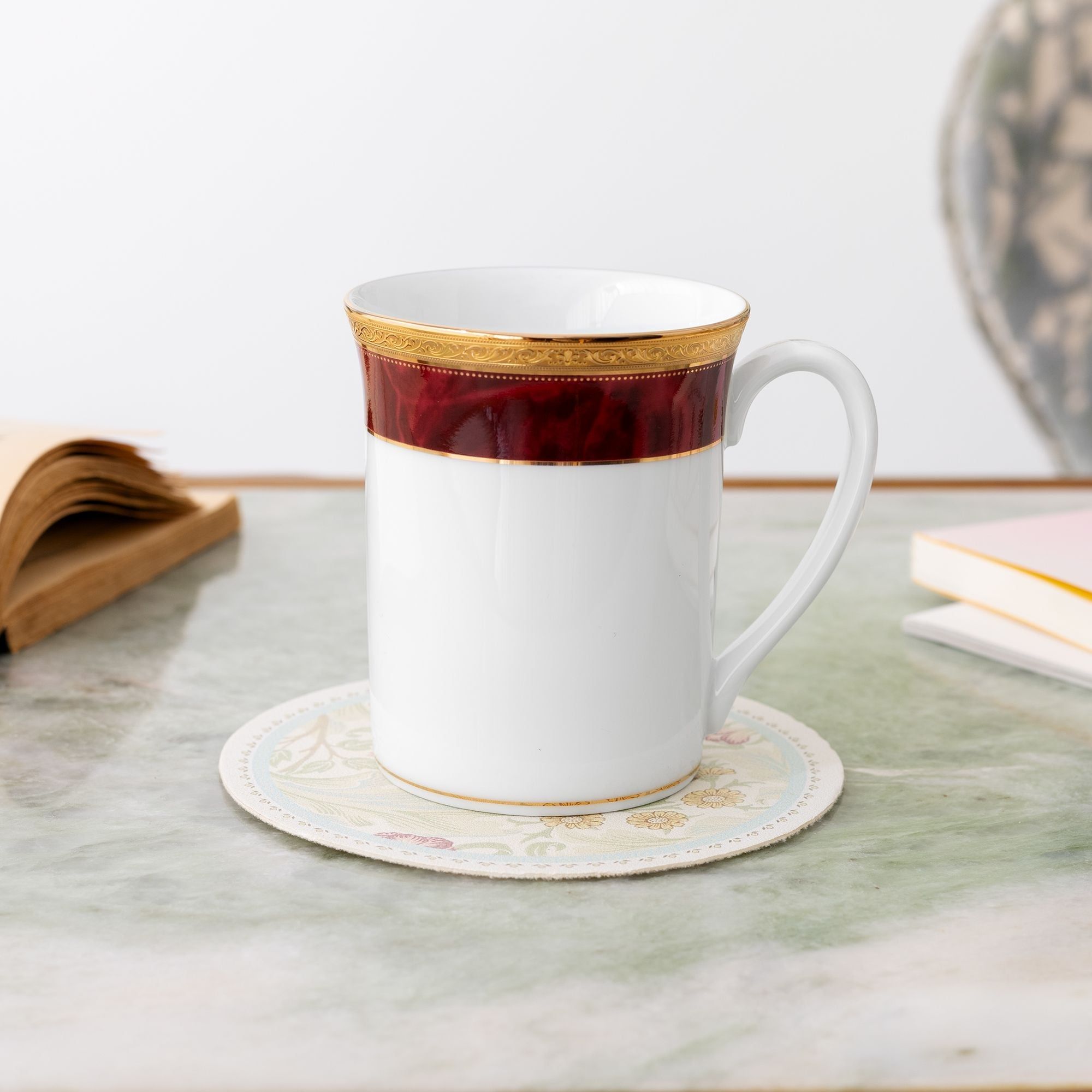 Cốc (ly) uống nước, cà phê dung tích 310ml sứ trắng | Noritake Majestic Collection M-166L - T91332K