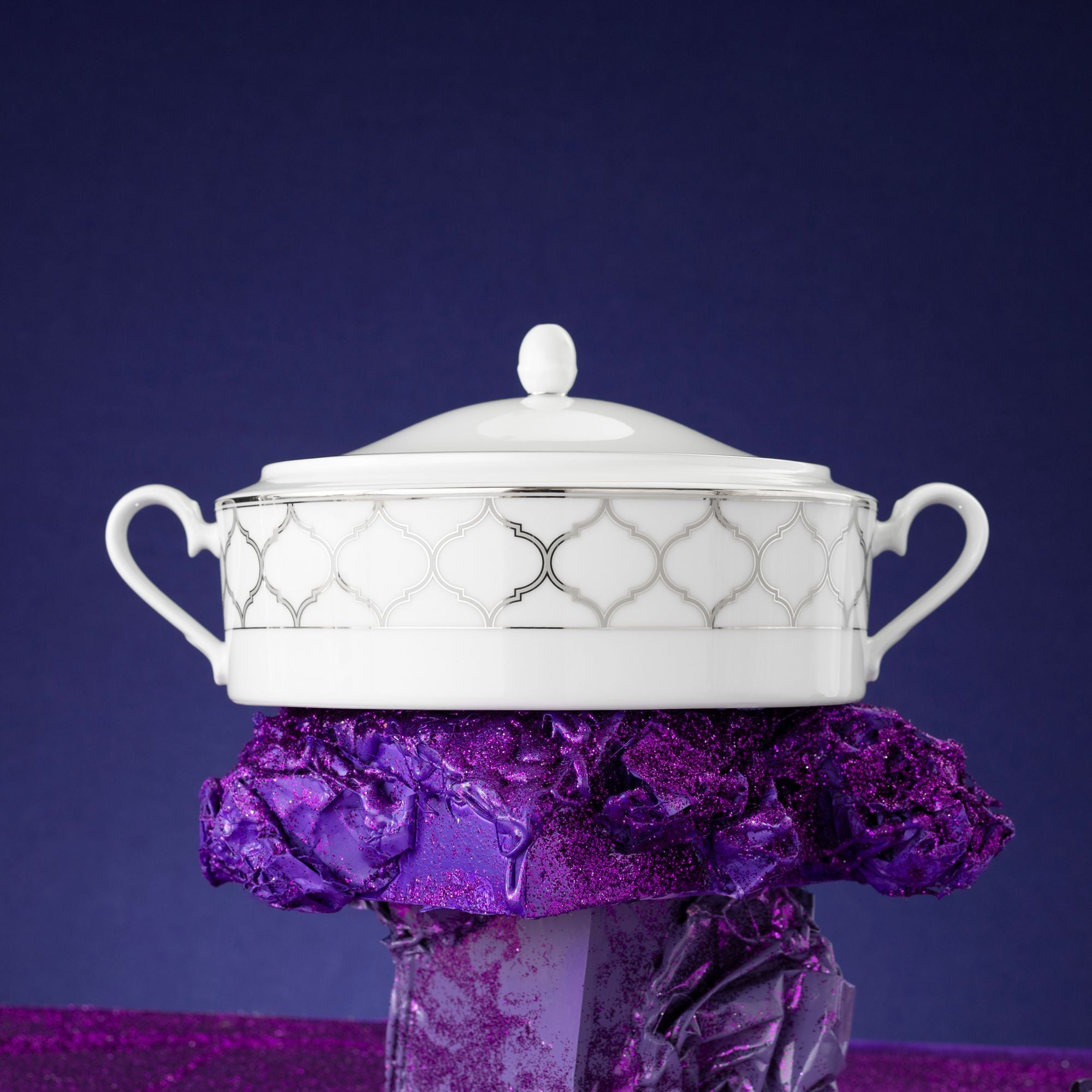 Bộ đĩa ăn kiểu Âu 22 món (cho 6 người) sứ trắng | Noritake Eternal Palace 1717L - D024AM