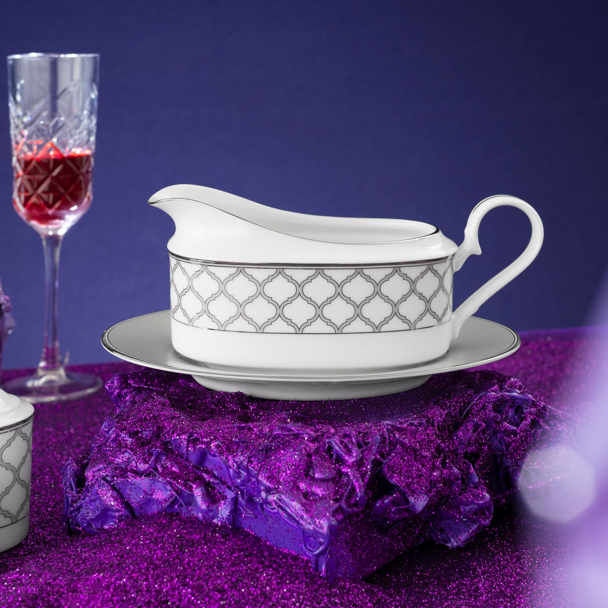 Bộ đĩa ăn kiểu Âu 22 món (cho 6 người) sứ trắng | Noritake Eternal Palace 1717L - D024AM