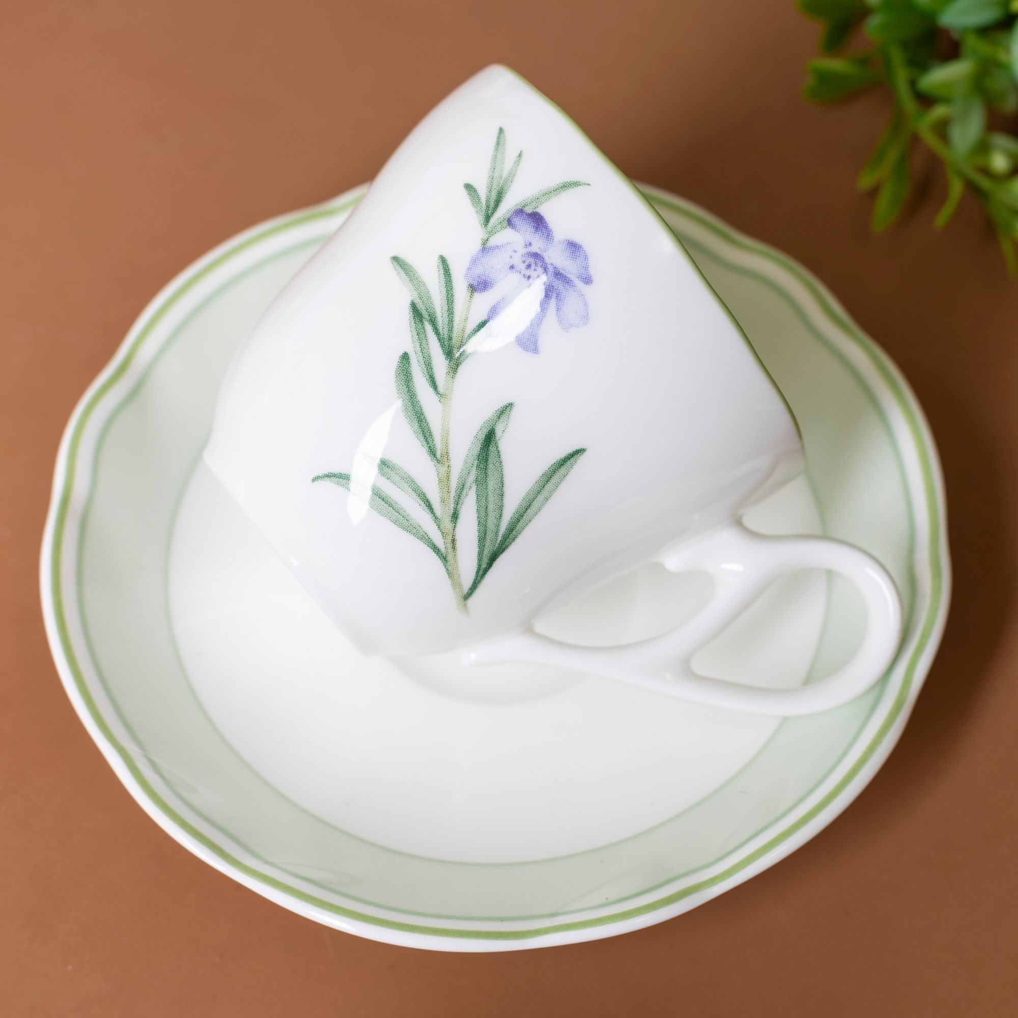 Bộ ấm chén uống trà nhỏ (ấm 600ml, chén 105ml) 13 món sứ xương | Noritake English Herbs 4942L - T014S