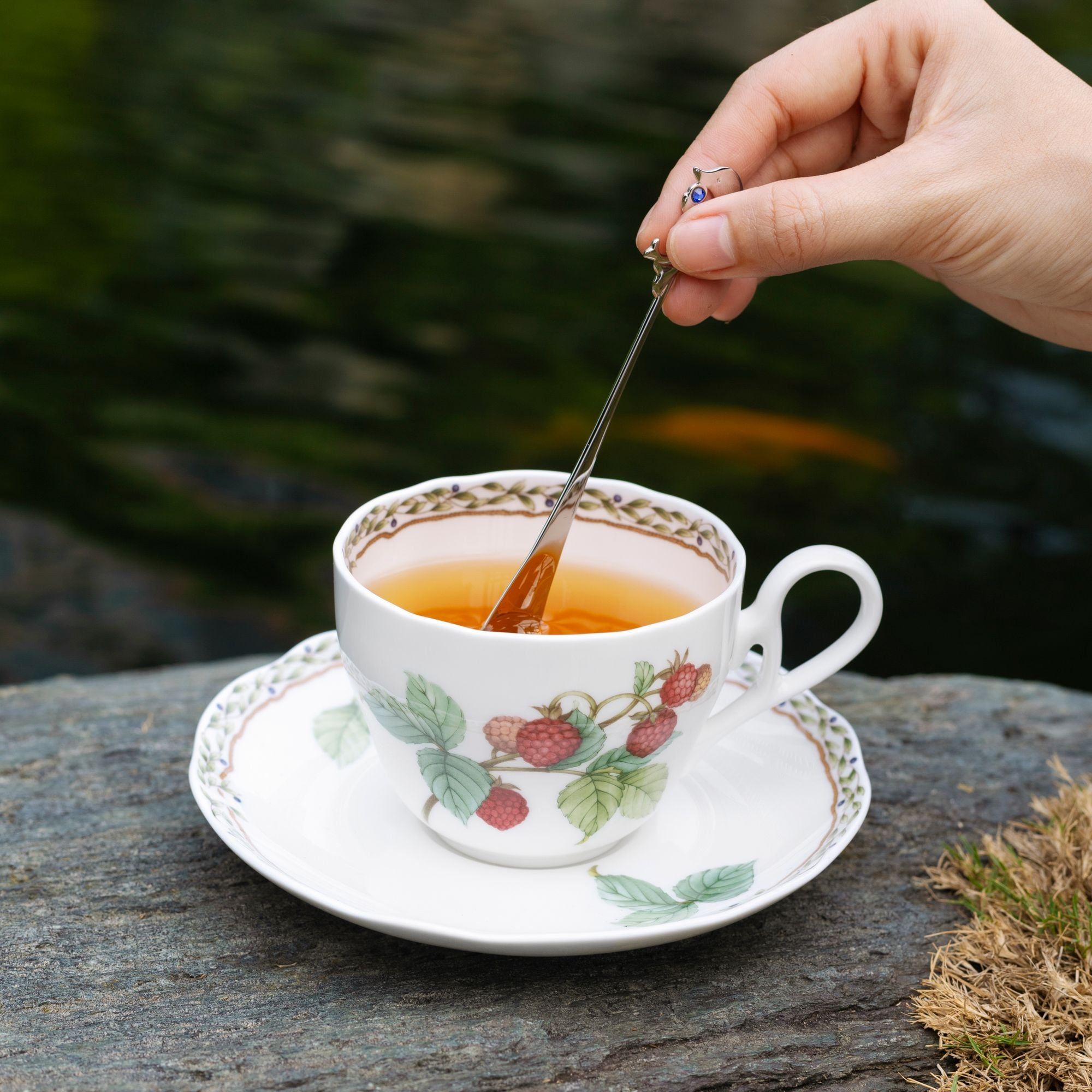 Bộ ấm chén uống trà (ấm 1.030ml, chén 250ml) 18 món sứ xương | Noritake Orchard Garden 4911L - T020A