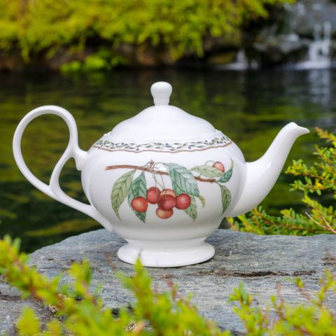  Bộ ấm chén uống trà (ấm 1.030ml, chén 250ml) 18 món sứ xương | Noritake Orchard Garden 4911L - T020A 