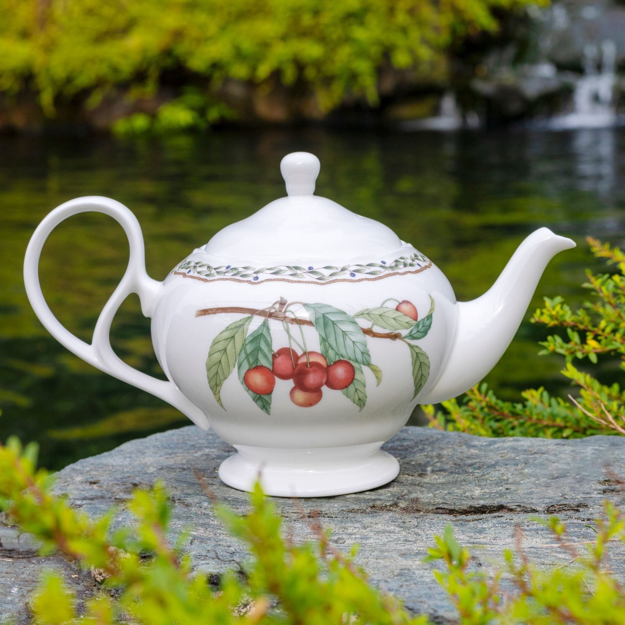 Bộ ấm chén uống trà (ấm 1.030ml, chén 250ml) 18 món sứ xương | Noritake Orchard Garden 4911L - T020A