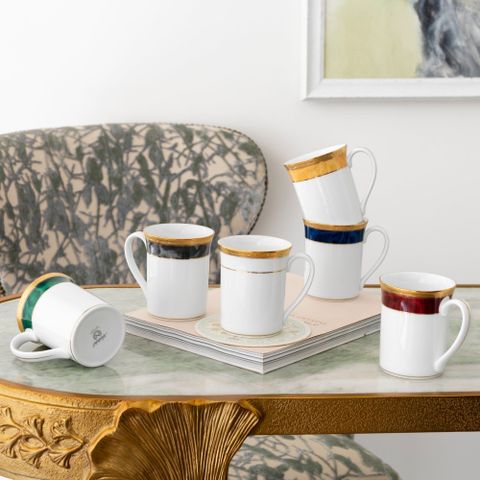  Cốc (ly) uống nước, cà phê dung tích 310ml sứ trắng | Noritake Majestic Collection M-166L - T91332K 