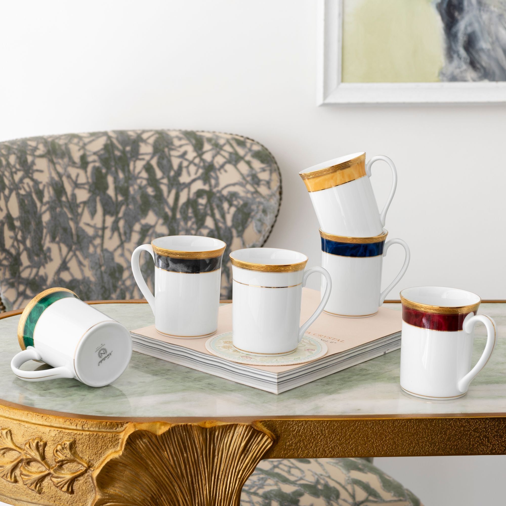 Cốc (ly) uống nước, cà phê dung tích 310ml sứ trắng | Noritake Majestic Collection M-165L - T91332K