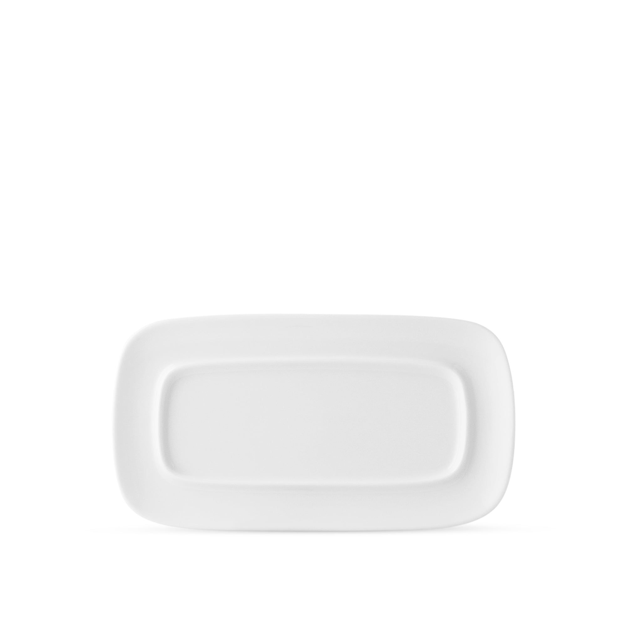Đĩa đựng bơ (butter) hình chữ nhật dài 20cm sứ trắng | Noritake Art Stage 3-336L - 91951S