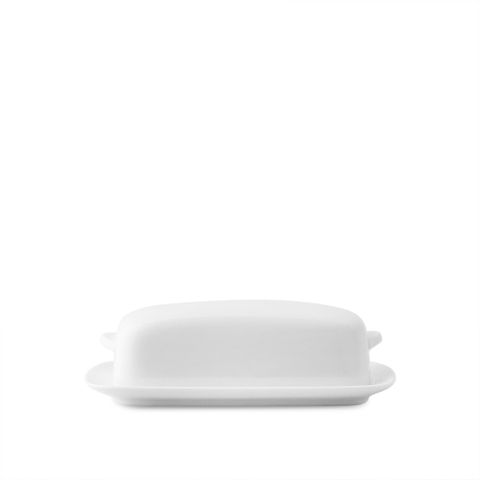  Nắp đậy đĩa đựng bơ (butter) hình chữ nhật 20cm (dài 16,6cm) sứ trắng | Noritake Art Stage 3-336L - 91951C 