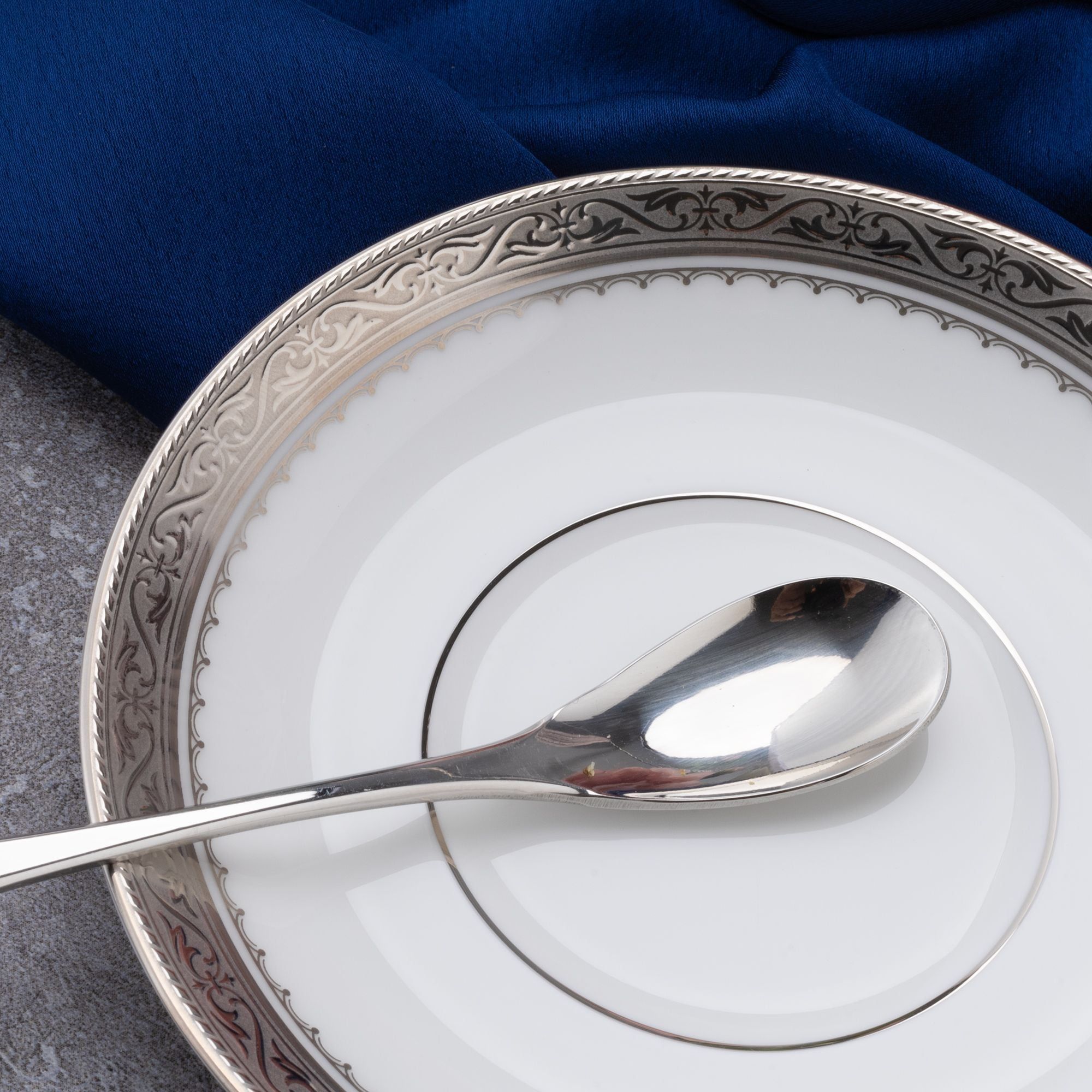 Bộ ấm chén uống trà nhỏ (ấm 650ml, chén 90ml) 13 món sứ xương | Noritake Odessa Platinum 4875L - T014S