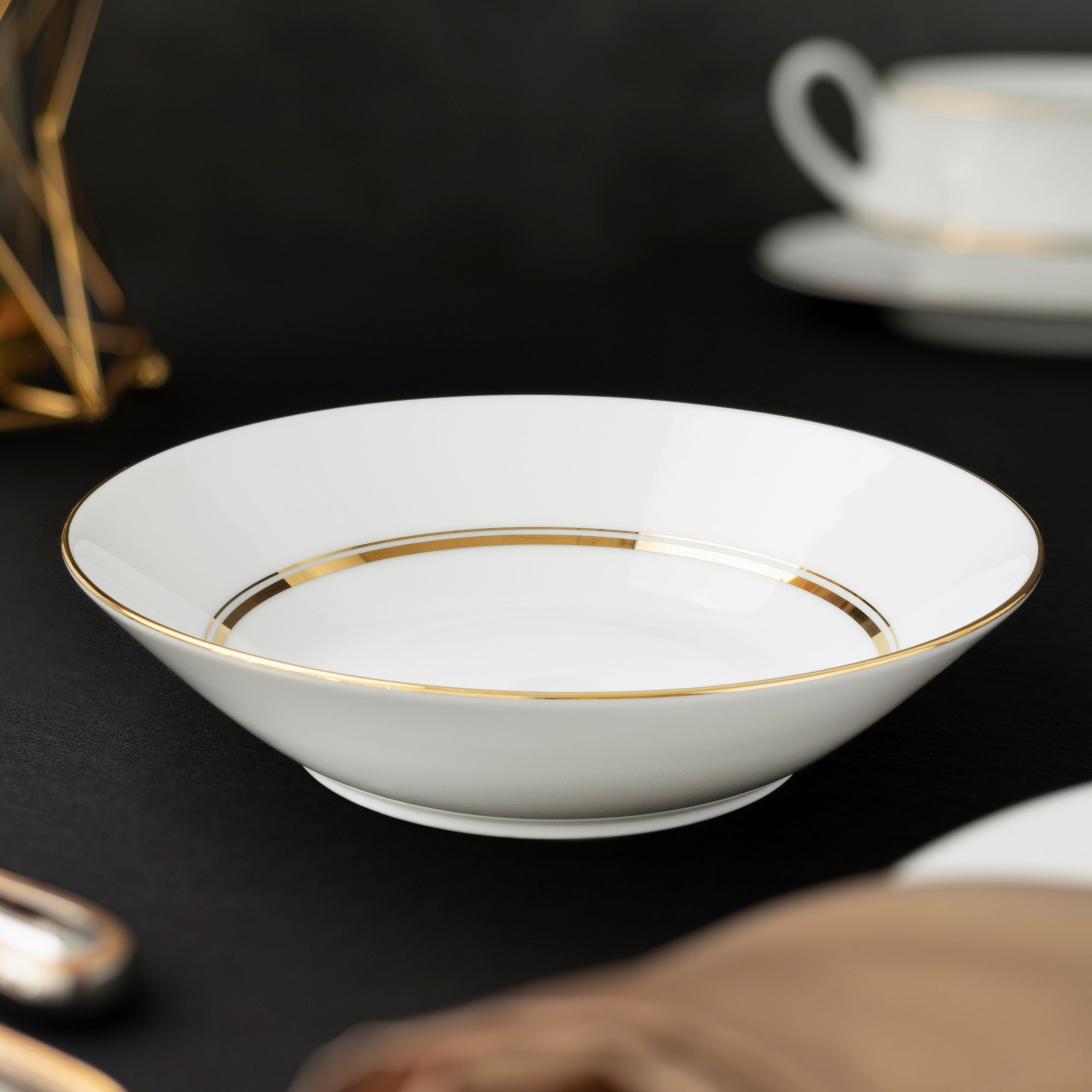 Bộ đĩa ăn kiểu Âu 22 món (cho 6 người) sứ trắng | Noritake Gloria L553L - D024AL