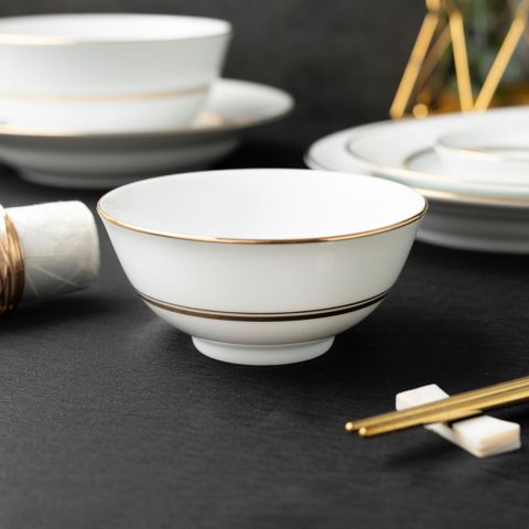  Bộ bát đĩa ăn châu Á đầy đủ 38 món (cho 6 người) sứ trắng | Noritake Gloria L553L - D038AB 