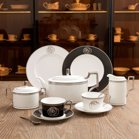  Bộ ấm chén uống trà (ấm 1.280ml, chén 240ml) 13 món sứ xương | Noritake Aidan 4867 - T014M 