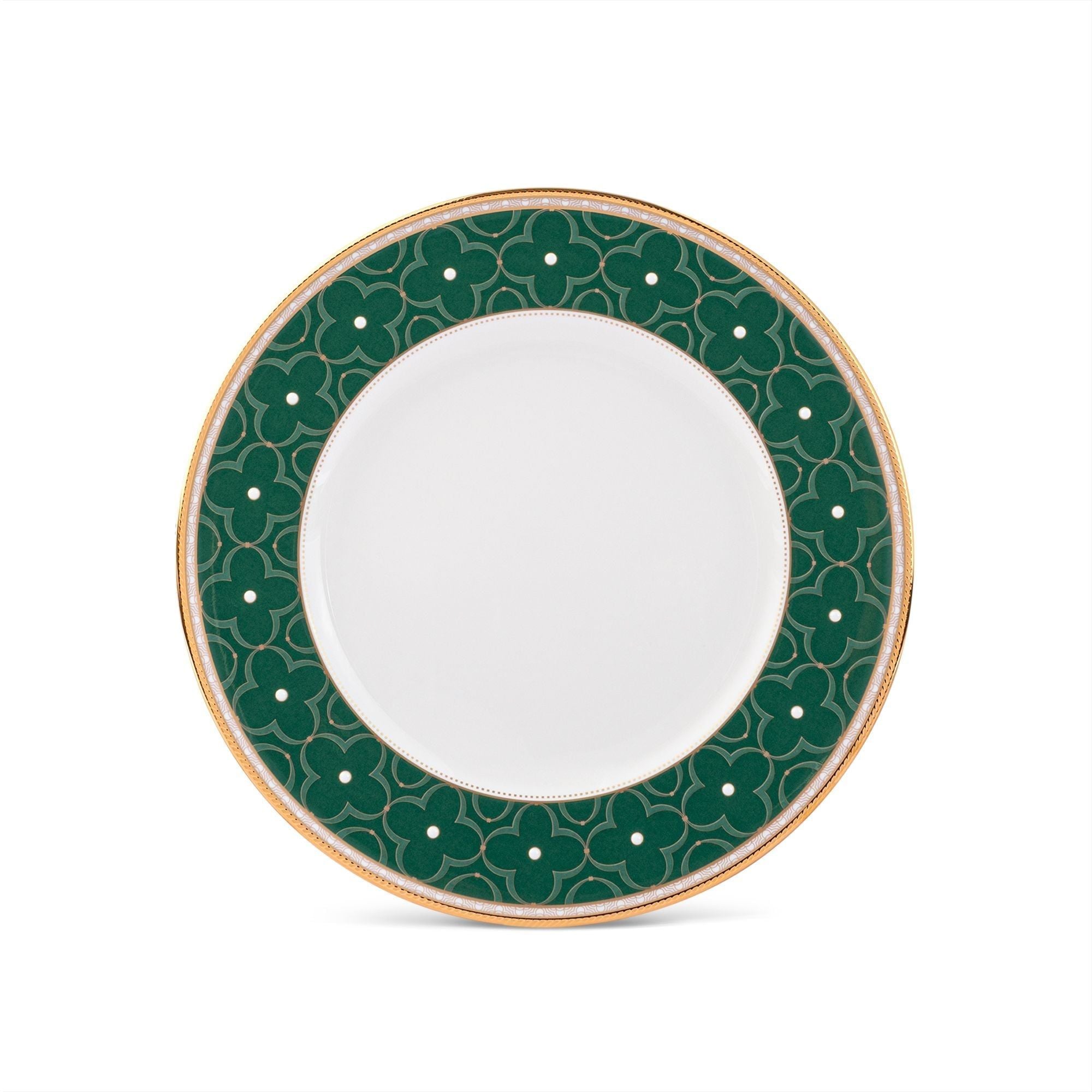 Bộ đĩa tròn cỡ vừa (Đỏ - Xanh) đường kính 24,5cm sứ xương | Noritake Trefolio HC 4977-12L - P97316