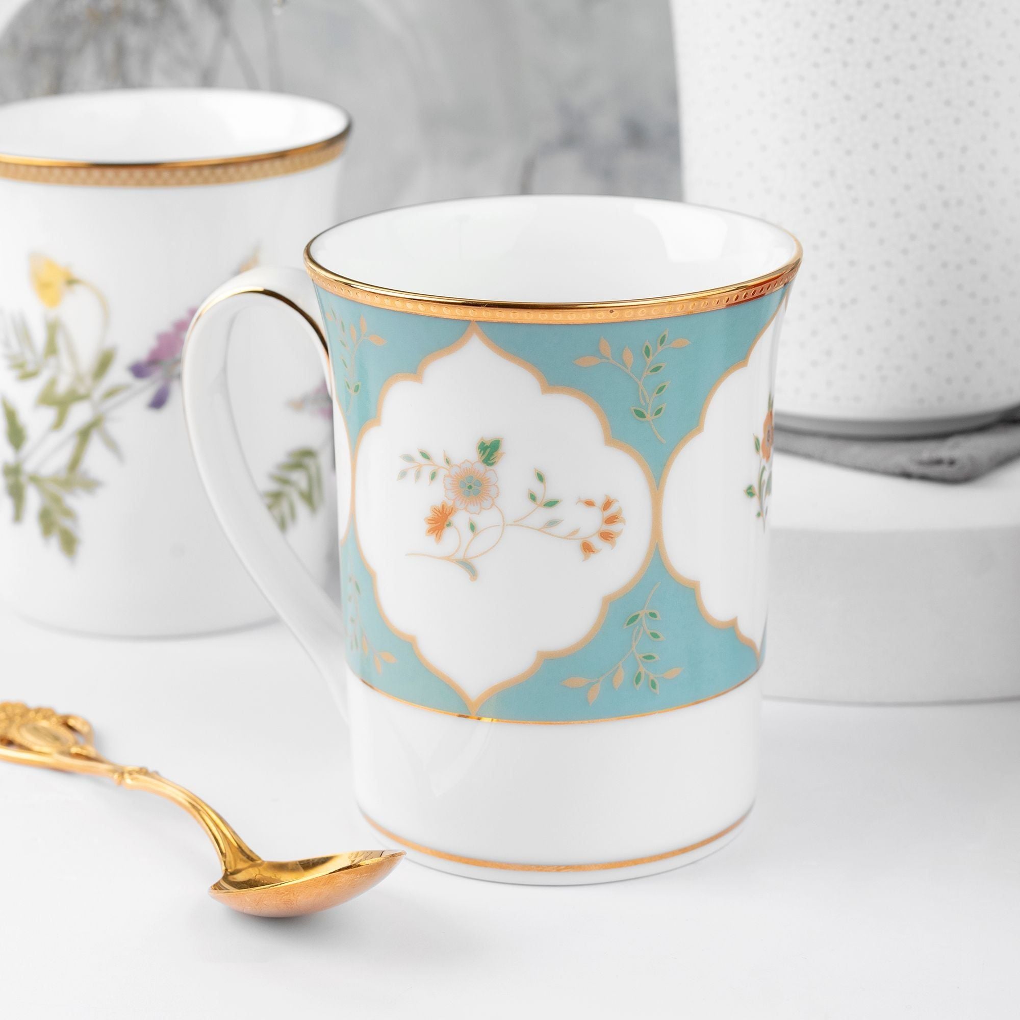 Cốc (ly) uống nước, cà phê dung tích 310ml sứ trắng | Noritake Lodi's Morning M-666L - T91332K
