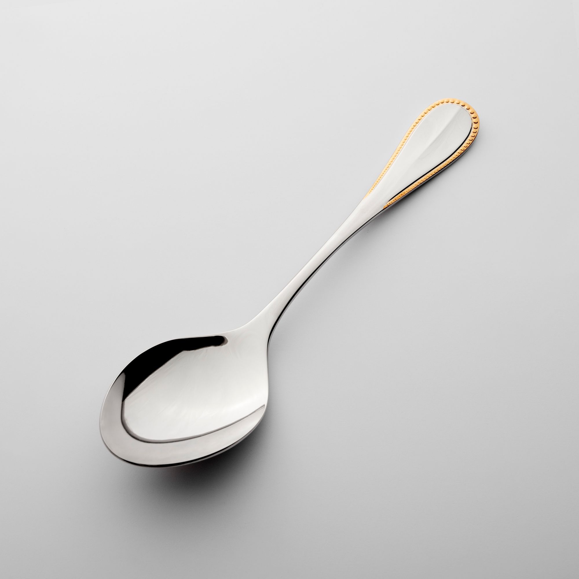 Muỗng ( thìa ) Dessert mạ vàng dành cho món chính và món tráng miệng dài 183mm | Yamaco Elegance G/A - 11