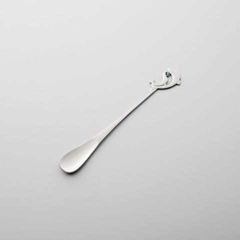  Bộ 05 thìa (muỗng) uống trà hình cá heo đính pha lê Swarovski | Yamaco Gem Dolphin GDS - 5 