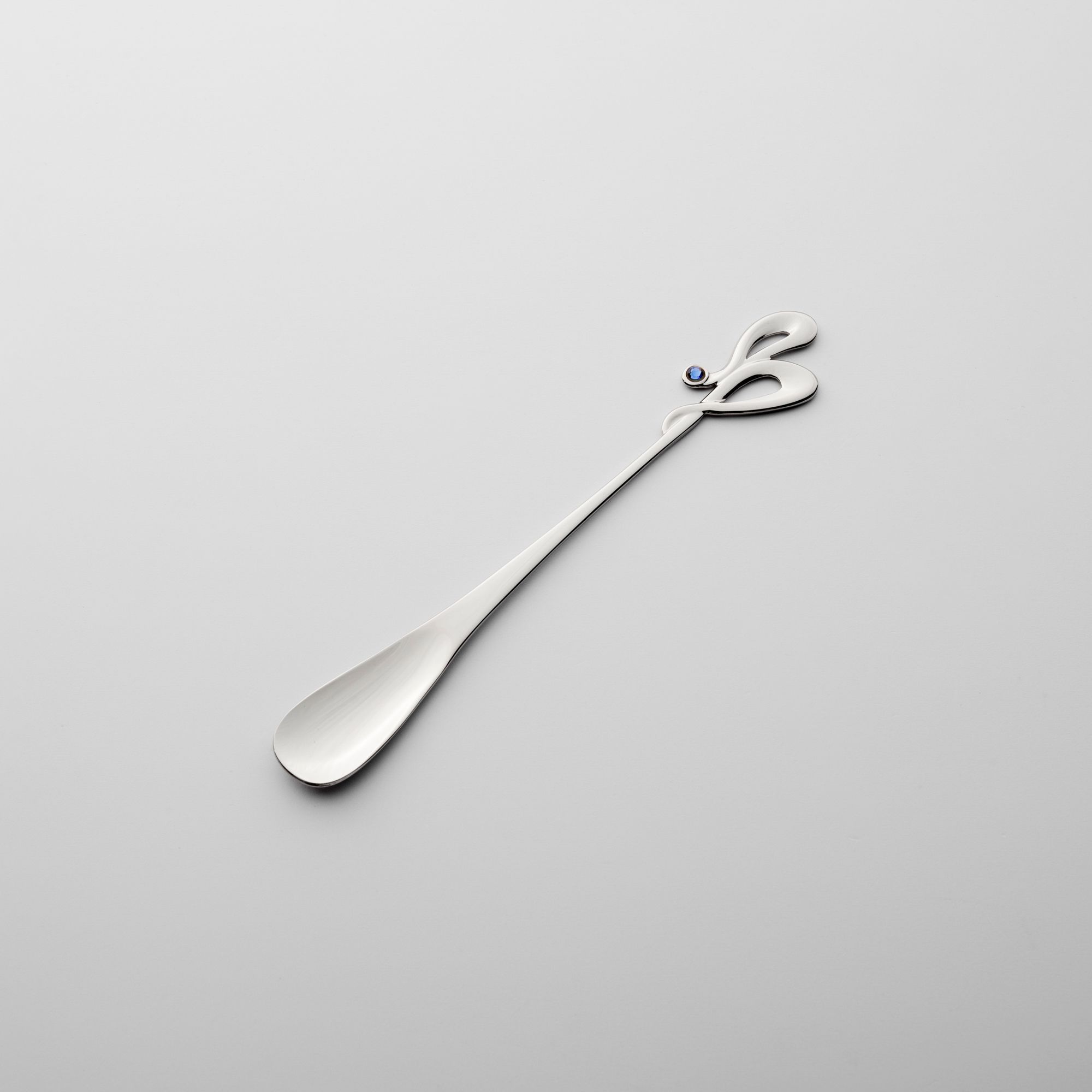 Bộ 05 thìa (muỗng) uống trà hình trái tim đính pha lê Swarovski | Yamaco Gem Heart GHS - 5