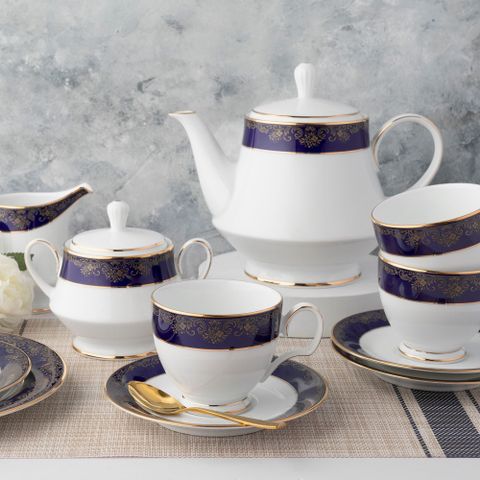  Ấm trà (bình trà) dung tích 1.200ml sứ trắng | Noritake Lazurite Gold 4399L - 91123 