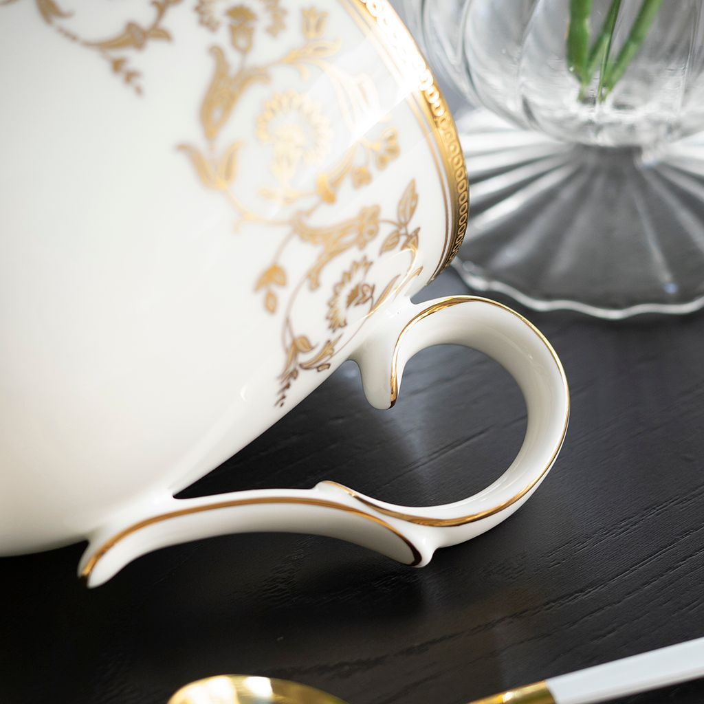 Cốc (ly) uống nước, cà phê dung tích 320ml sứ xương | Noritake Summit Gold 4912L - T50755A