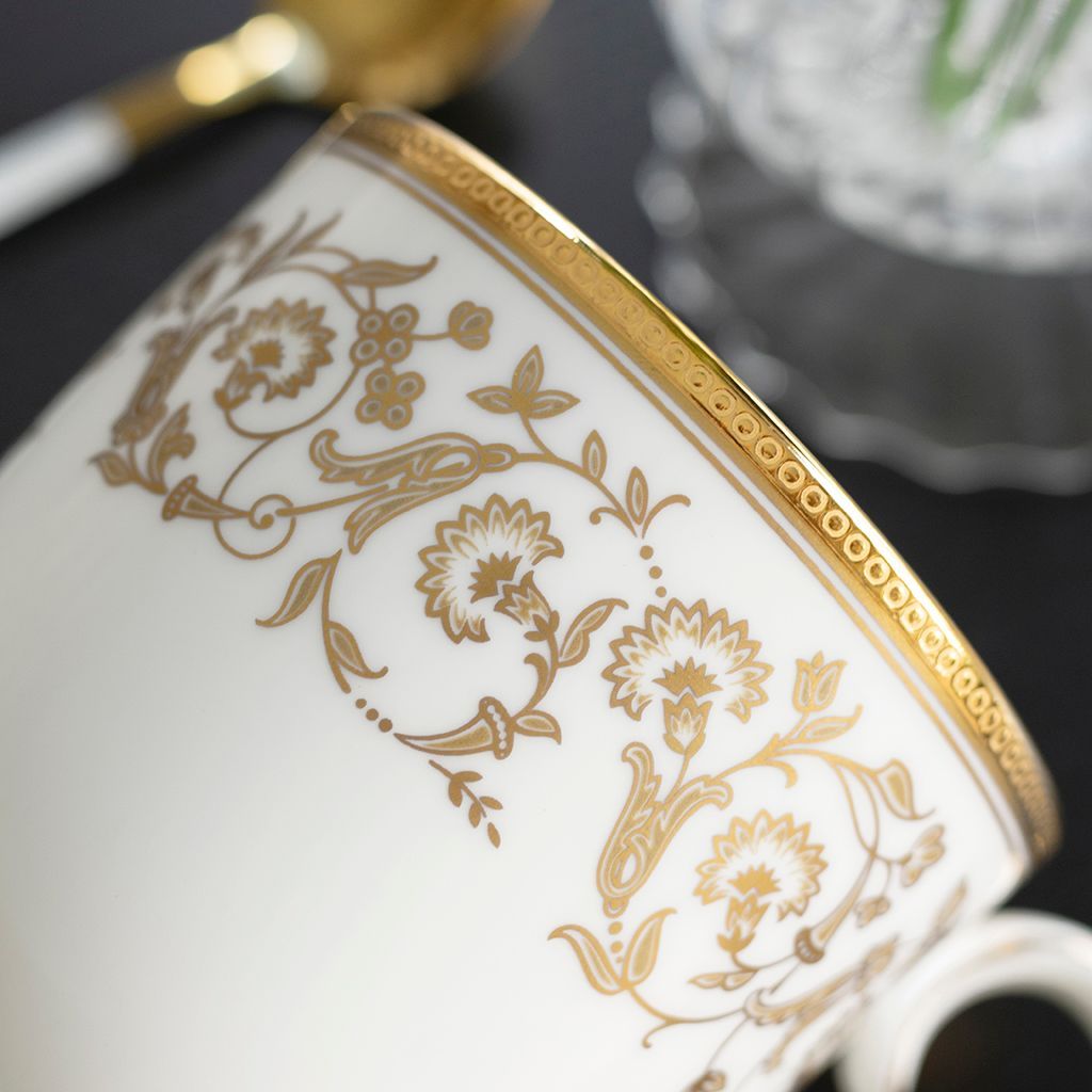 Cốc (ly) uống nước, cà phê dung tích 320ml sứ xương | Noritake Summit Gold 4912L - T50755A