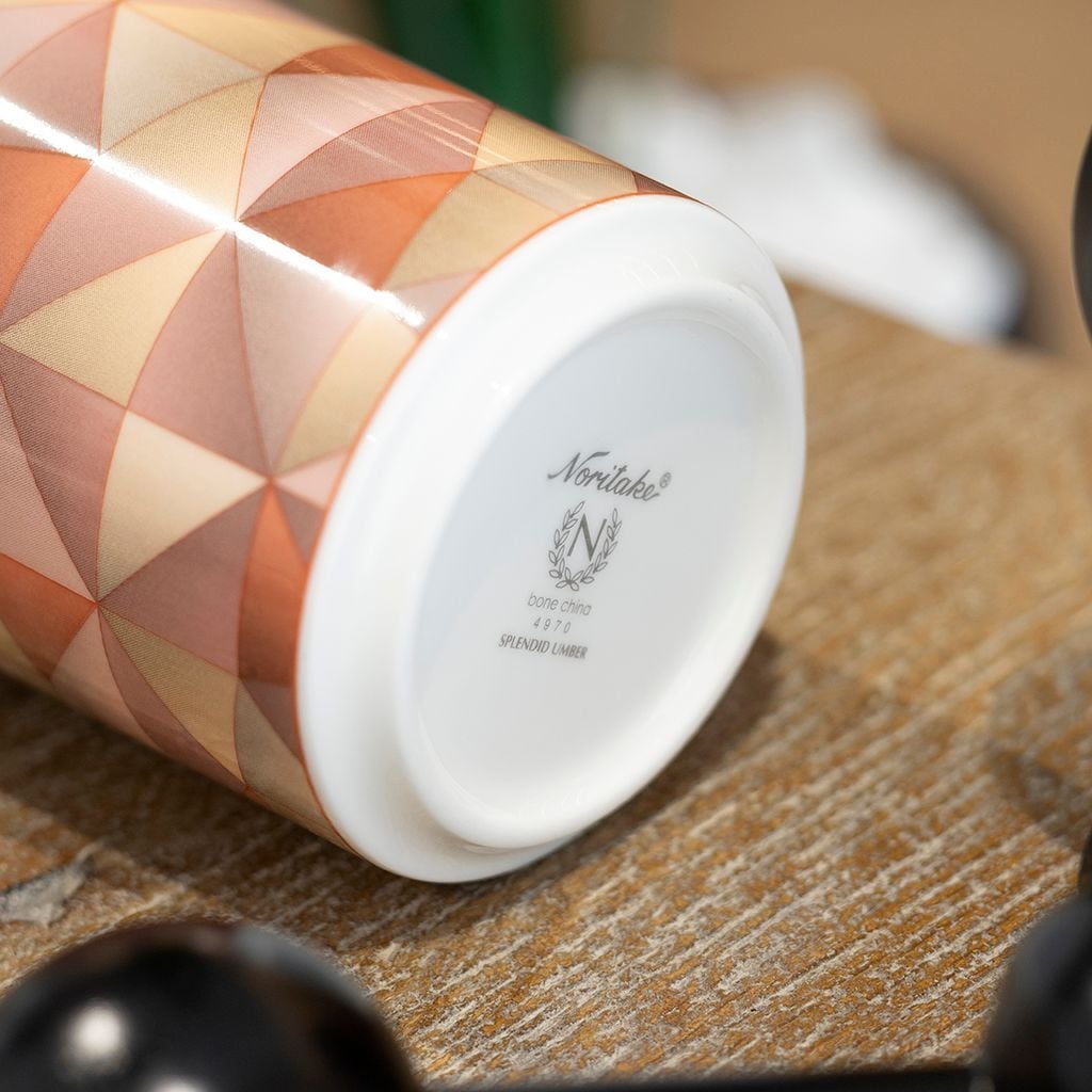 Cốc (ly) uống nước, cà phê dung tích 395ml sứ xương | Noritake Splendid Umber 4970L - T93656