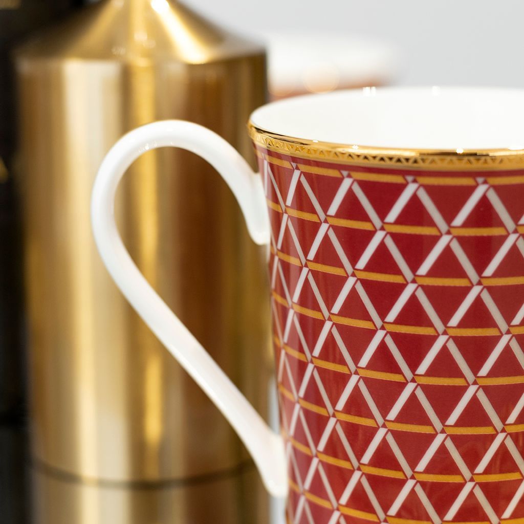 Cốc (ly) uống nước, cà phê dung tích 395ml sứ xương | Noritake Crochet 4966L - T93656