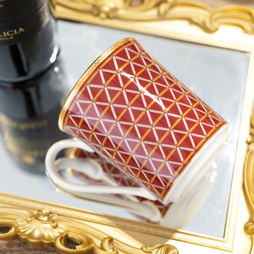 Cốc (ly) uống nước, cà phê dung tích 395ml sứ xương | Noritake Crochet 4966L - T93656