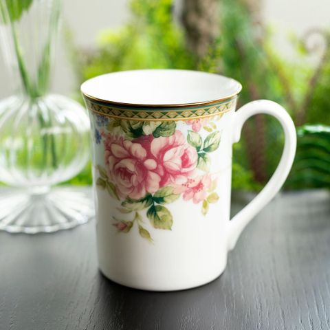  Cốc (ly) uống nước, cà phê dung tích 310ml sứ trắng | Noritake Rosa Basket 1736L - T91332K 