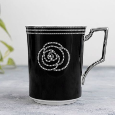  Cốc (ly) uống nước, cà phê (đặc biệt - Đen) 330ml sứ xương | Noritake Aidan 4867-1L - T93655 