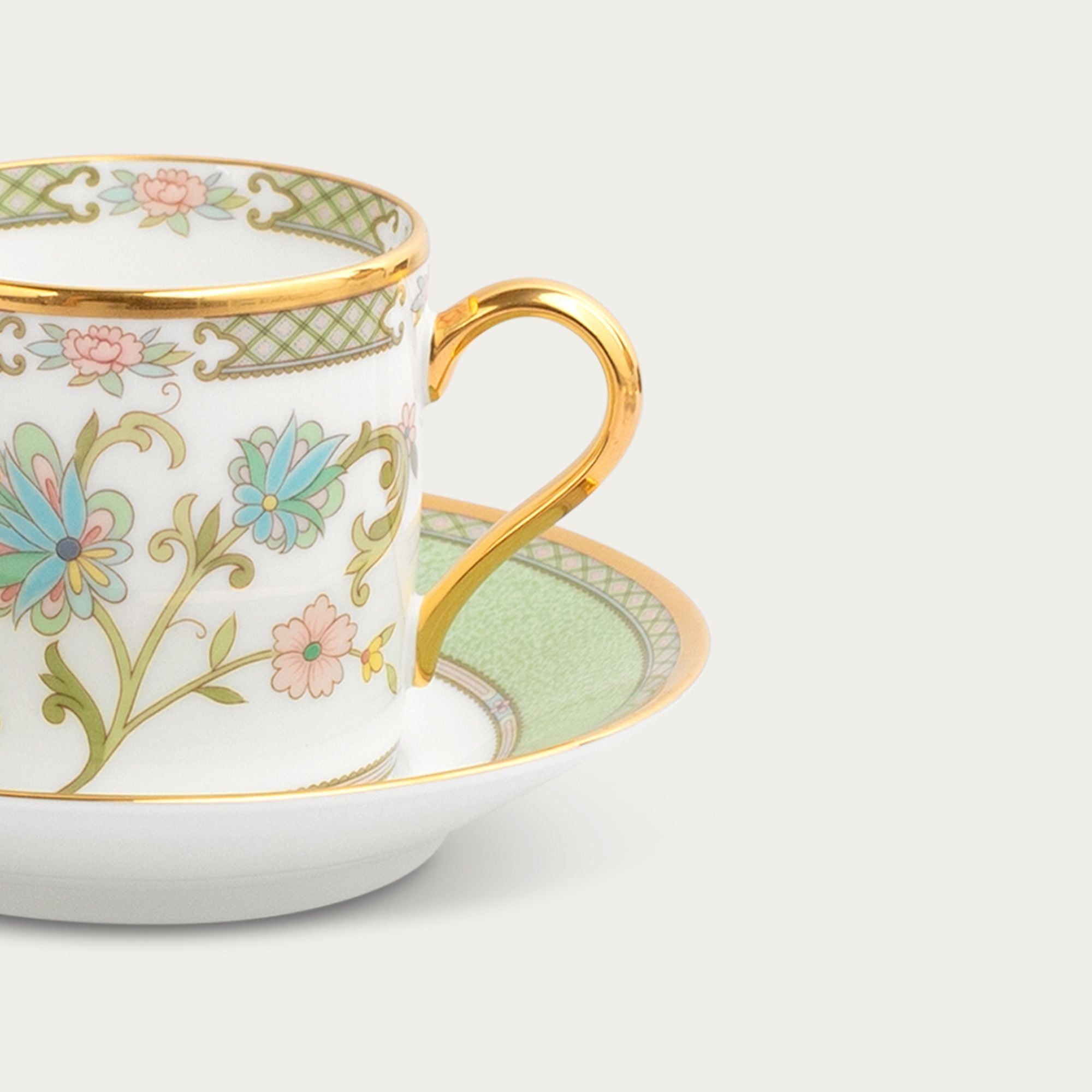 Chén trà (tách trà) nhỏ dung tích 125ml kèm đĩa lót sứ xương Nhật Bản | Noritake Yoshino 9983J - Y59881