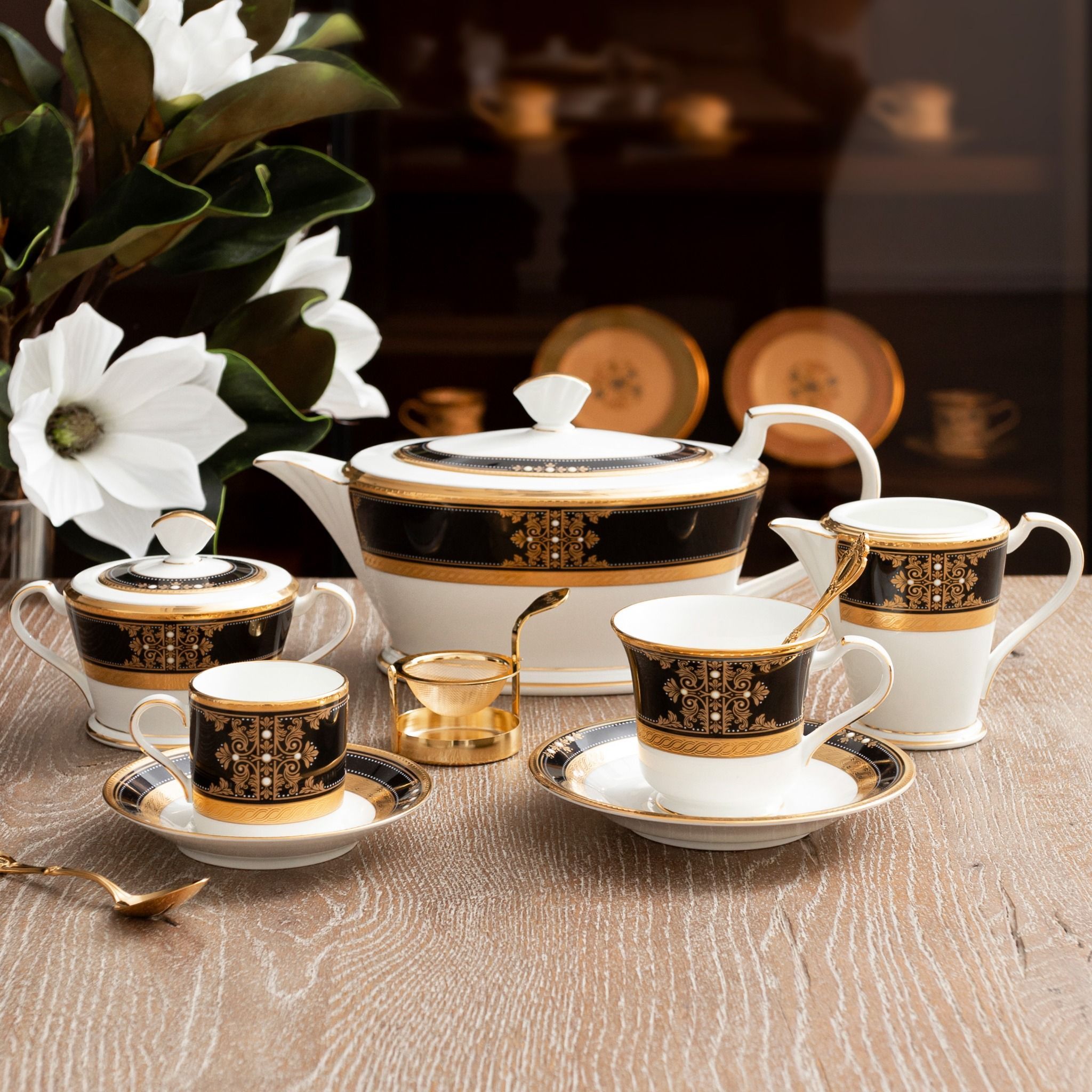 Bình (hũ) đựng sữa dung tích 290ml sứ xương Nhật Bản | Noritake Evening Majesty 4818J - 59528