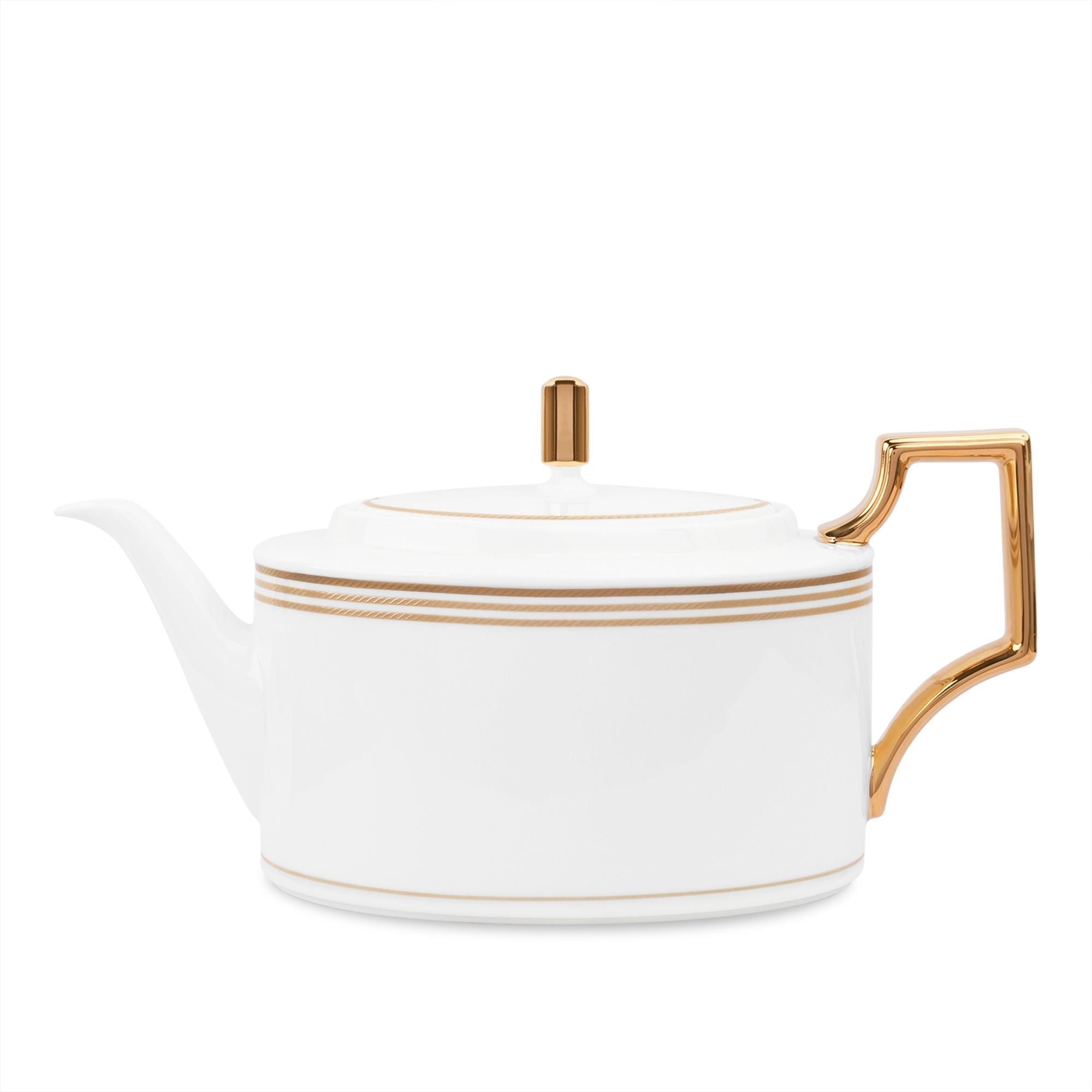 Ấm trà (bình trà) dung tích 1.280ml sứ xương | Noritake Aidan Gold 4941L - 93623