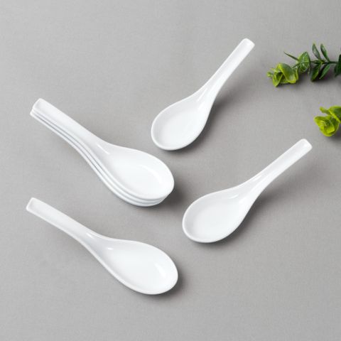  Bộ 06 thìa sứ (muỗng sứ) dài 14,6cm sứ trắng | Noritake Art Stage 4257L - S91830 