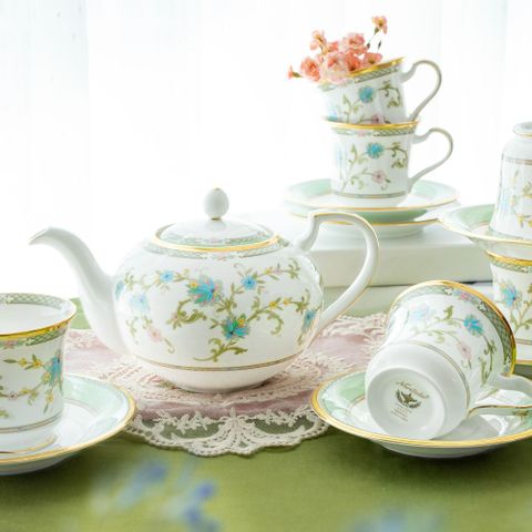  Bộ ấm chén uống trà (ấm 1.090ml, chén 220ml) 13 món sứ xương Nhật Bản | Noritake Yoshino 9983J - T014R 