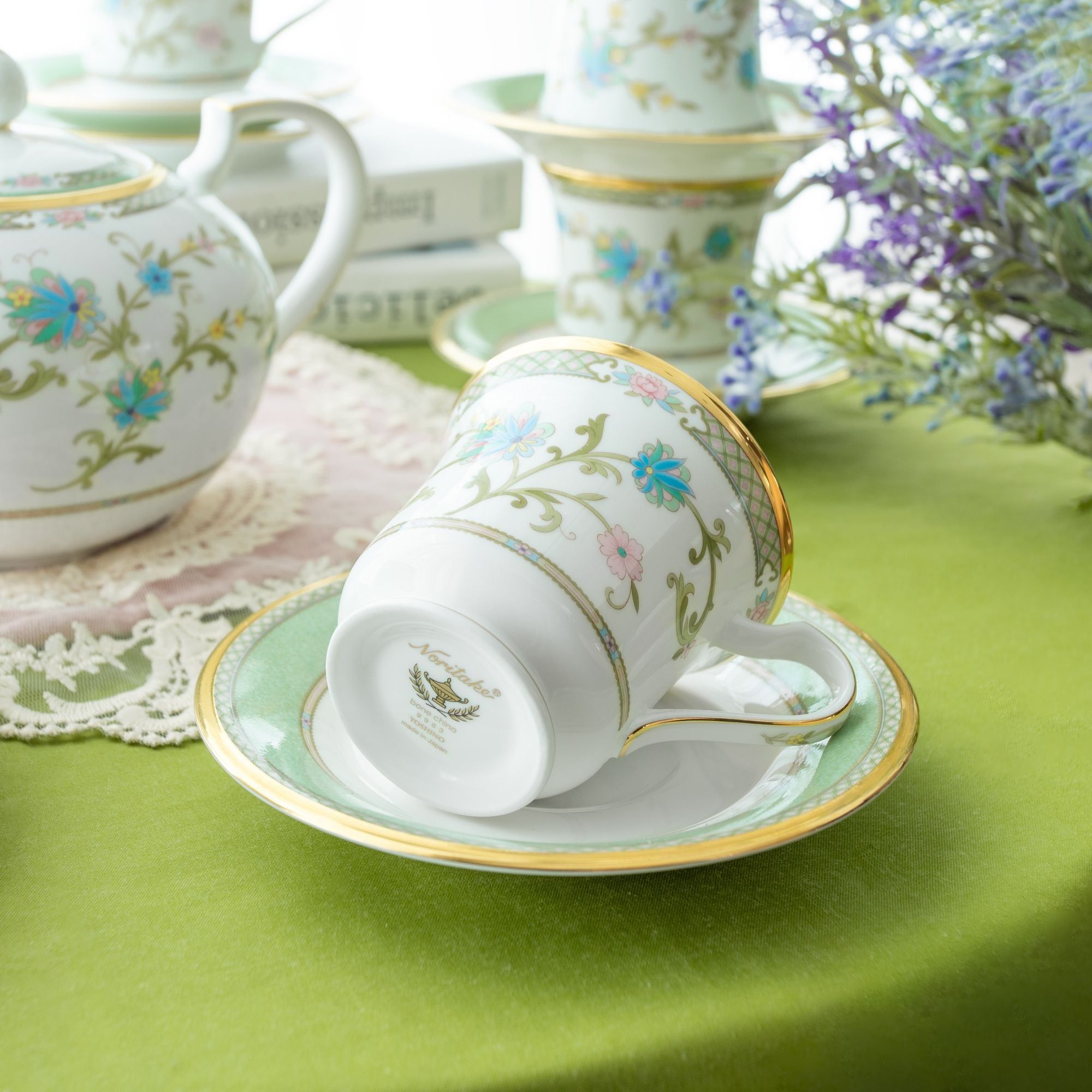 Bộ ấm chén trà nhỏ (ấm 600ml, chén 125ml) 13 món sứ xương Nhật Bản | Noritake Yoshino 9983J -  T014XS