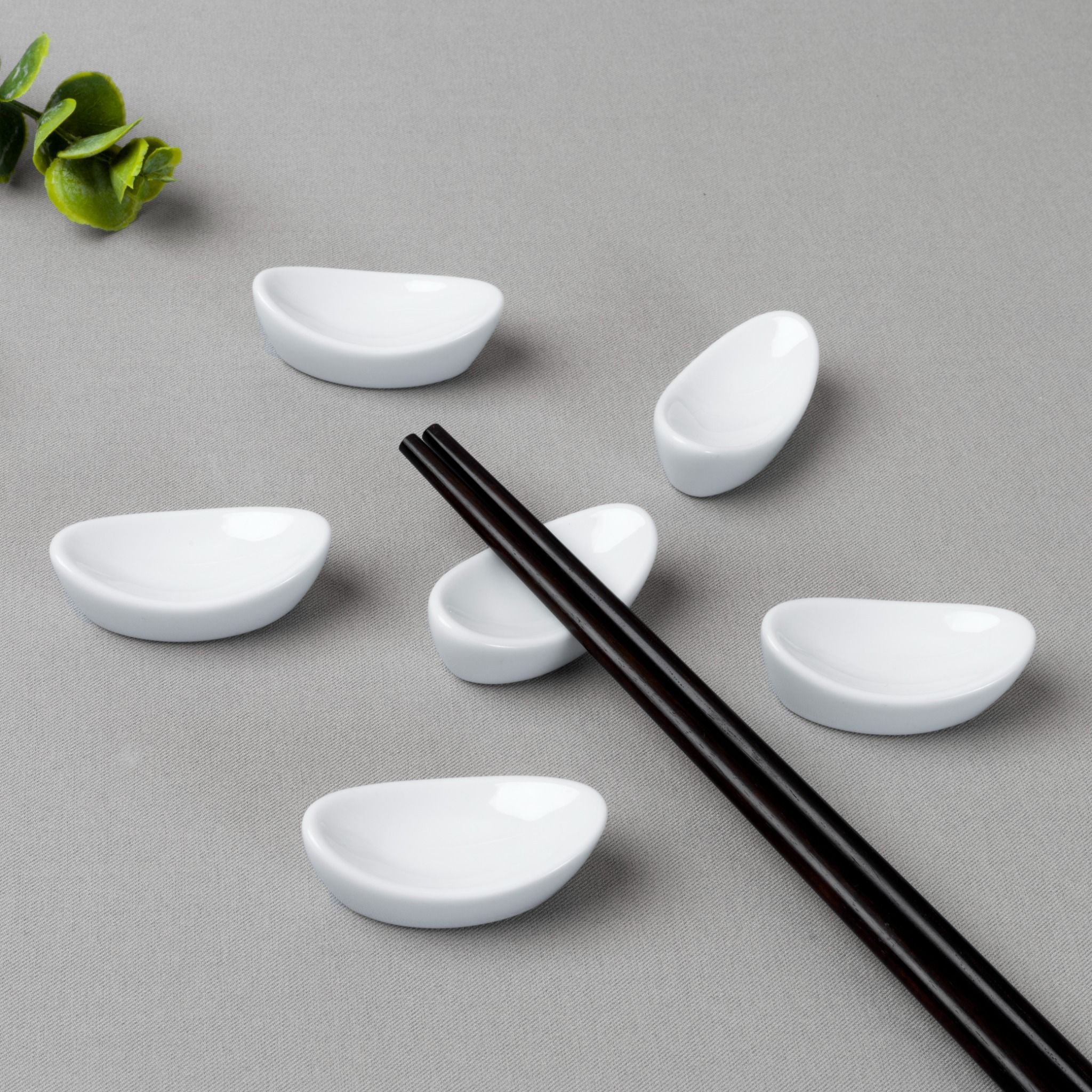 Bộ 06 gác đũa hình thoi dài 5,6cm sứ trắng | Noritake Art Stage 4257L - S91836