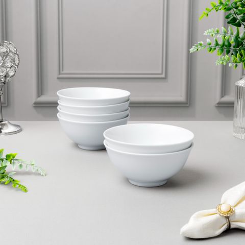  Bộ 06 bát cơm (chén cơm) 12,2cm dung tích 320ml sứ trắng | Noritake Art Stage 4257L - S91481 