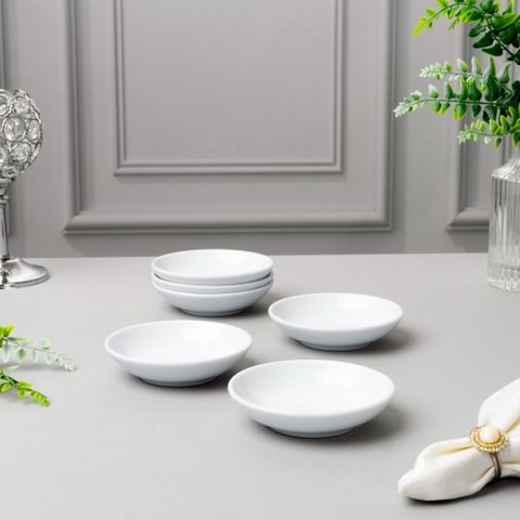  Bộ 06 đĩa tròn 9,8cm đựng nước chấm, gia vị sứ trắng | Noritake Art Stage 4257L - S91419 