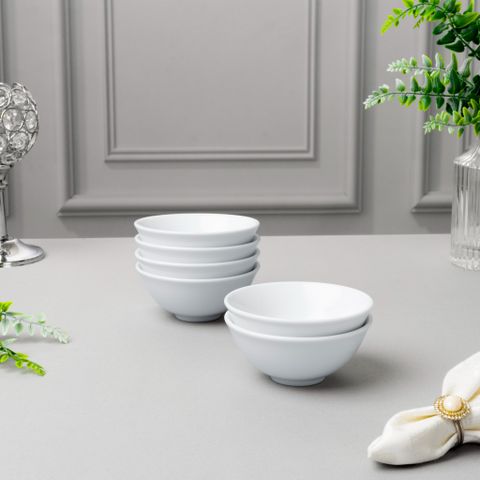  Bộ 06 bát (chén) 9,8cm dung tích 140ml đựng nước chấm, gia vị sứ trắng | Noritake Art Stage 4257L - S91484 