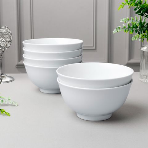  Bộ 06 bát mỳ (tô mỳ) 16,2cm dung tích 850ml sứ trắng | Noritake Art Stage 4257L - S91895 