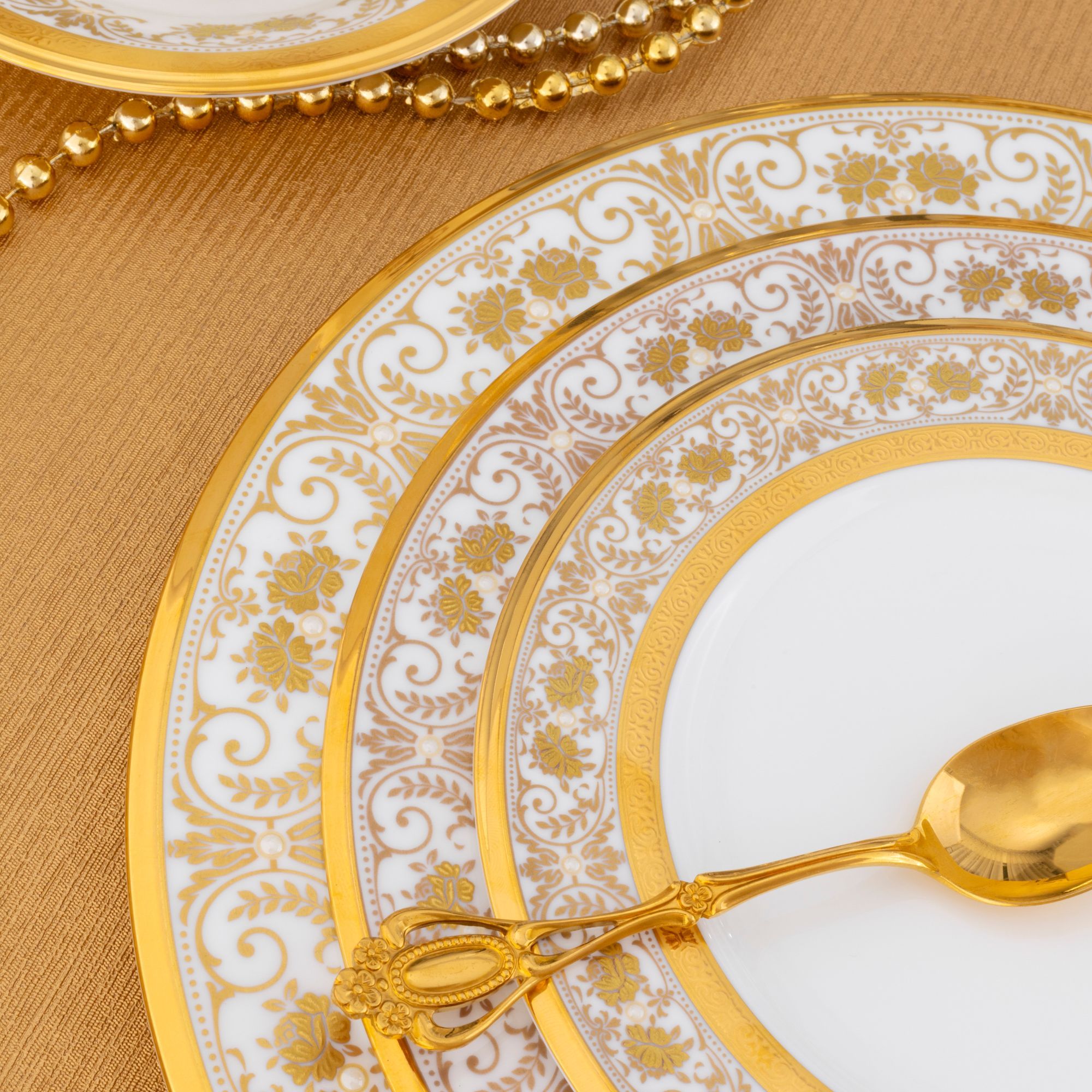 Bộ ấm chén uống trà (ấm 1.440ml, chén 220ml) 15 món sứ xương Nhật Bản | Noritake Georgian Palace 4858J - T017L