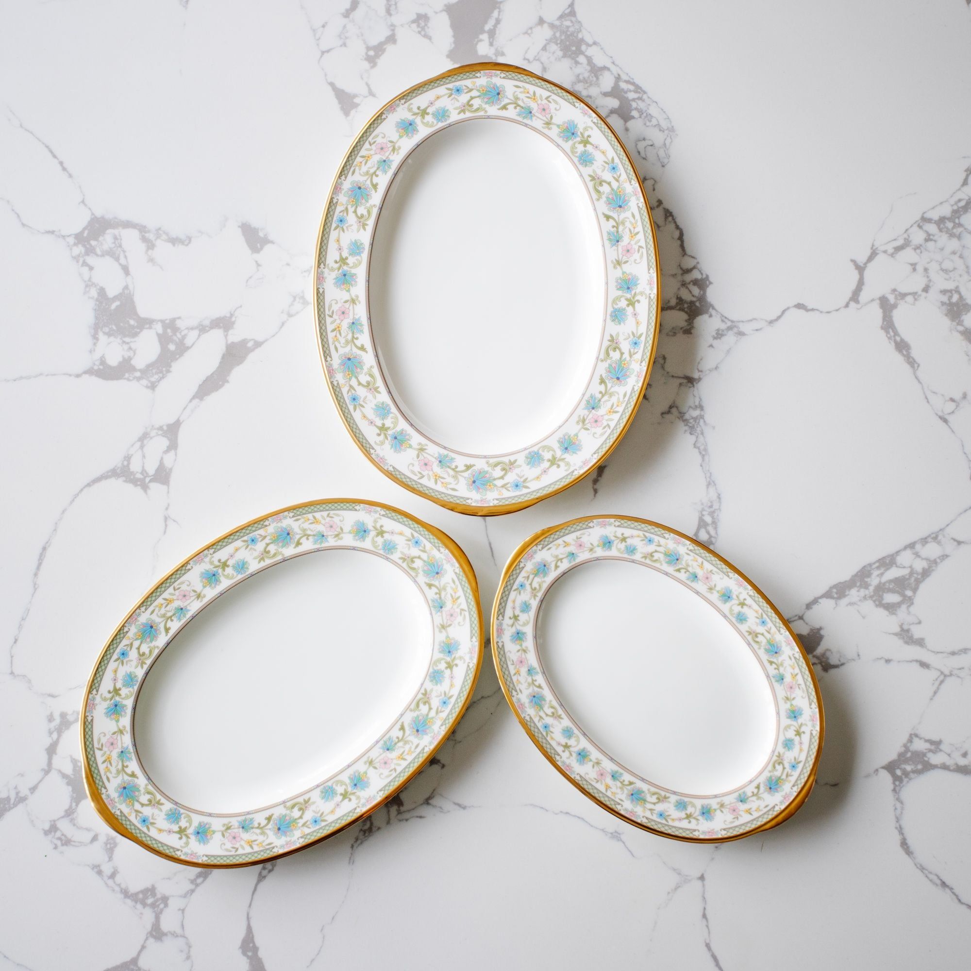 Đĩa Oval cỡ lớn (LG) dài 42,5cm sứ xương Nhật Bản | Noritake Yoshino 9983J - 59543