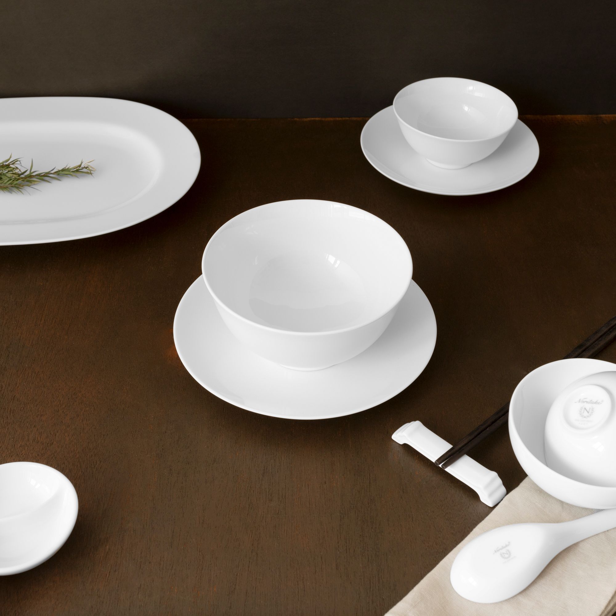 Bát mỳ (tô mỳ) đường kính 16,2cm dung tích 850ml sứ trắng | Noritake Art Stage 4257L - 91895