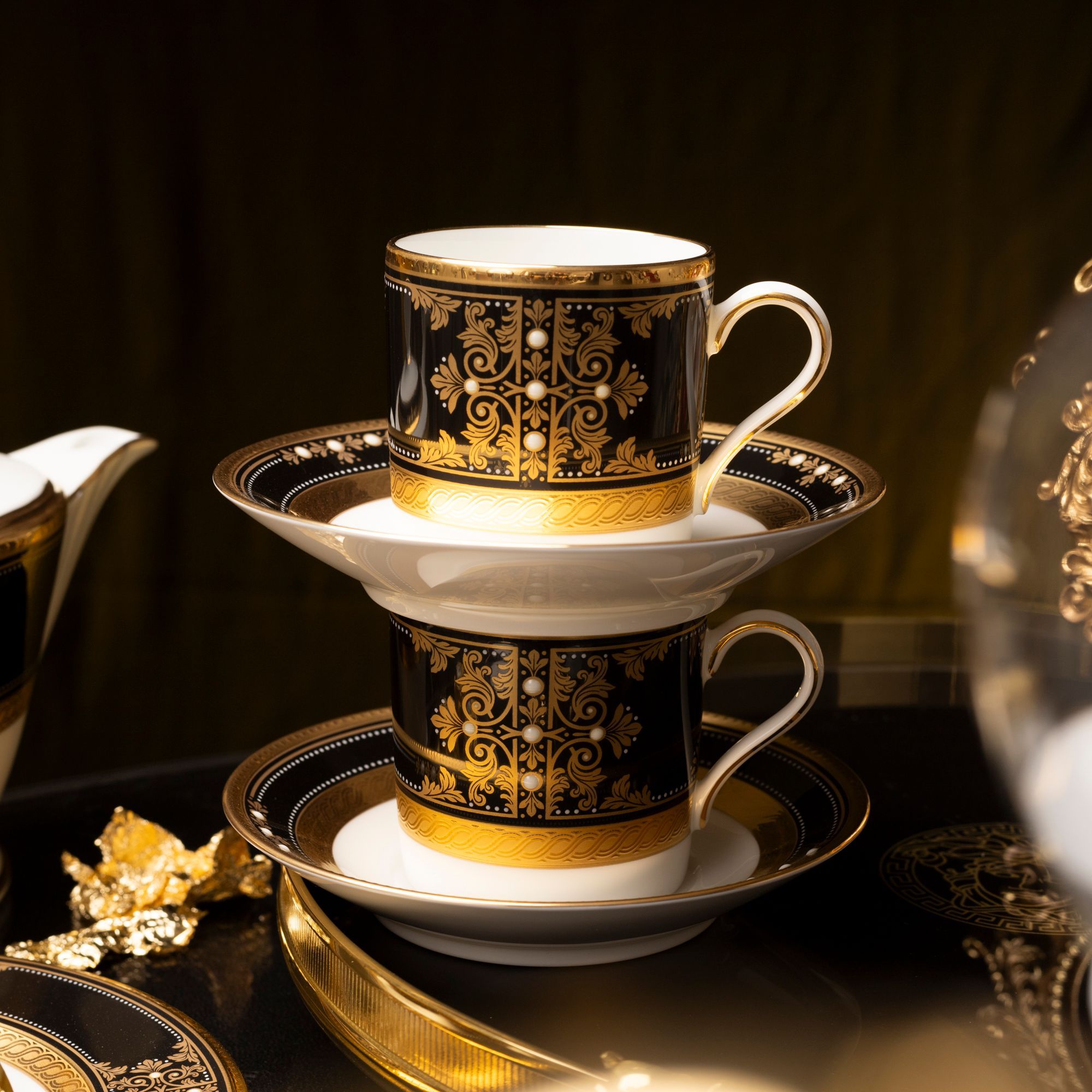 Bộ ấm chén trà nhỏ (ấm 880ml, chén 125ml) 13 món sứ xương Nhật Bản | Noritake Evening Majesty 4818J - T014S