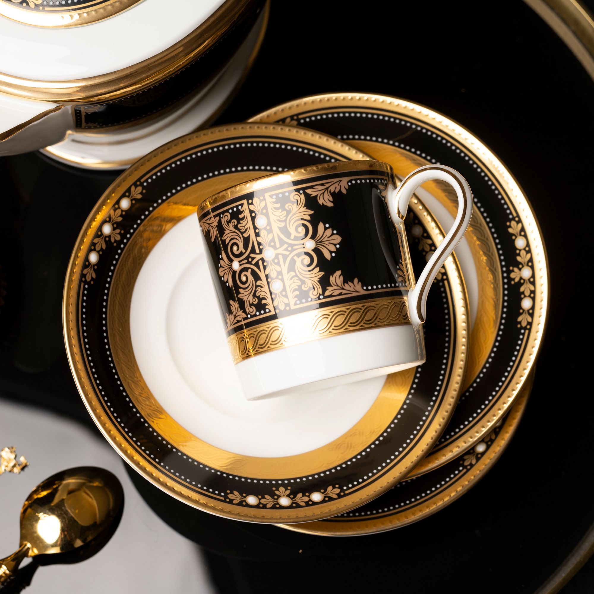 Bộ ấm chén trà nhỏ (ấm 880ml, chén 125ml) 13 món sứ xương Nhật Bản | Noritake Evening Majesty 4818J - T014S