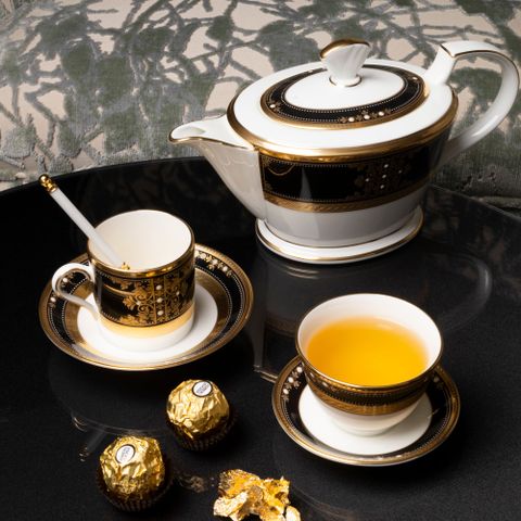  Bộ ấm chén trà châu Á (ấm 880ml, chén 140ml) 13 món sứ xương Nhật Bản | Noritake Evening Majesty 4818J - T014A 