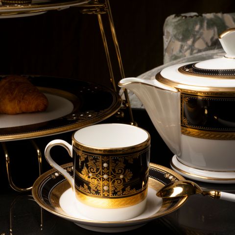  Bộ ấm chén trà nhỏ (ấm 880ml, chén 125ml) 13 món sứ xương Nhật Bản | Noritake Evening Majesty 4818J - T014S 